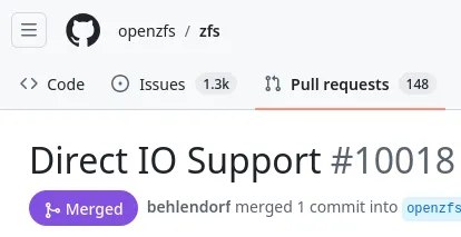 OpenZFS Merges Support For Direct IO