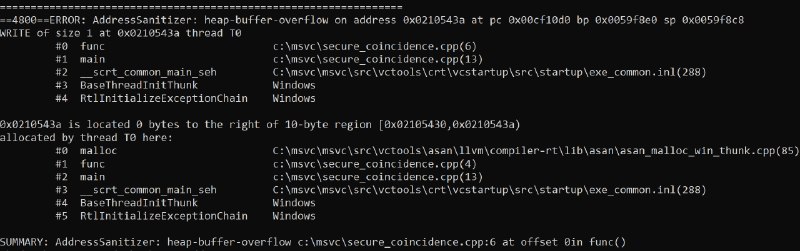 AddressSanitizer continue_on_error