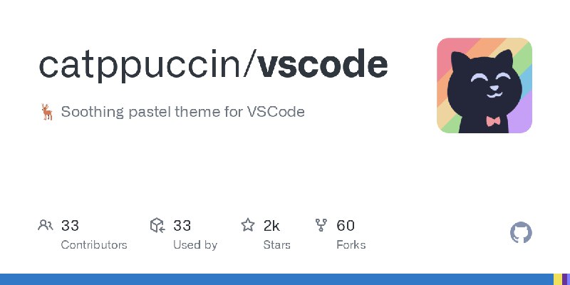 GitHub - catppuccin/vscode: 🦌 Soothing pastel theme for VSCode