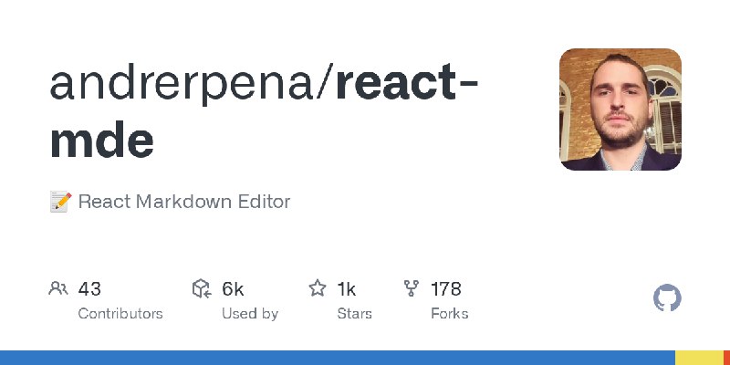 GitHub - andrerpena/react-mde: 📝  React Markdown Editor