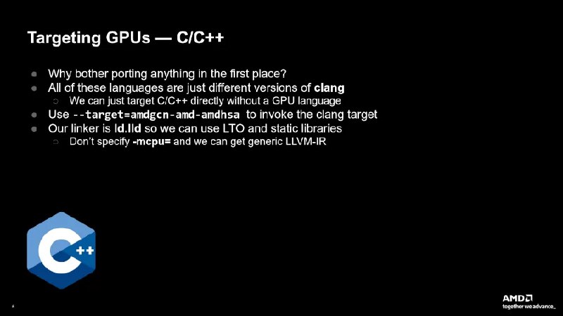 How AMD Is Taking Standard C/C++ Code To Run Directly On GPUs