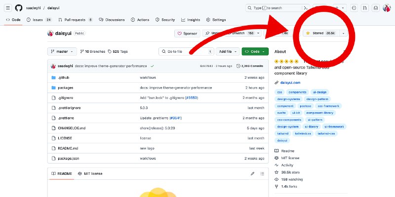 GitHub - saadeghi/daisyui: 🌼 🌼 🌼 🌼 🌼  The most popular, free and open-source Tailwind CSS component library