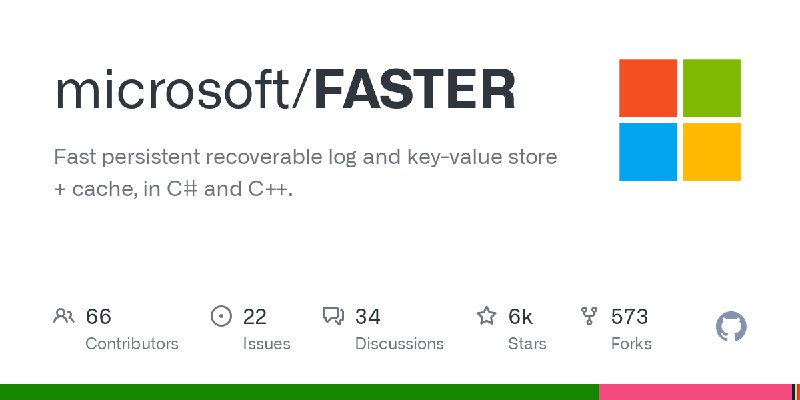 GitHub - microsoft/FASTER: Fast persistent recoverable log and key-value store + cache, in C# and C++.