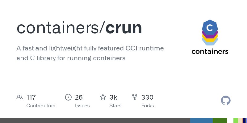 GitHub - containers/crun: A fast and lightweight fully featured OCI runtime and C library for running containers