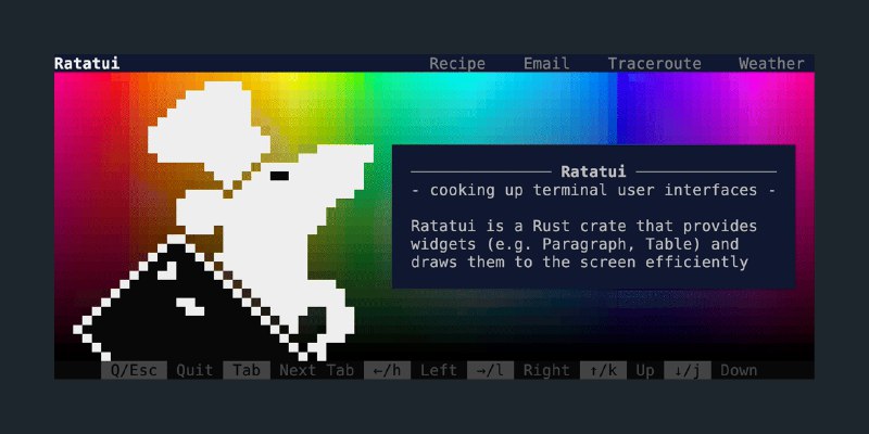 GitHub - ratatui/ratatui: A Rust crate for cooking up terminal user interfaces (TUIs) 👨‍🍳🐀 https://ratatui.rs