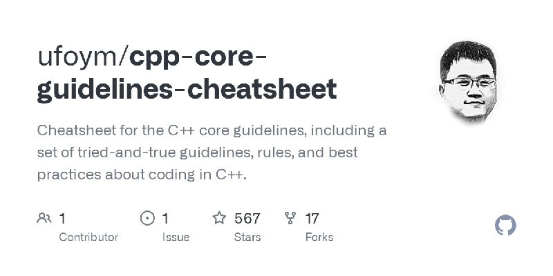 GitHub - ufoym/cpp-core-guidelines-cheatsheet: Cheatsheet for the C++ core guidelines, including a set of tried-and-true guidelines…