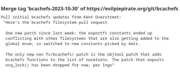 Bcachefs Merged Into The Linux 6.7 Kernel