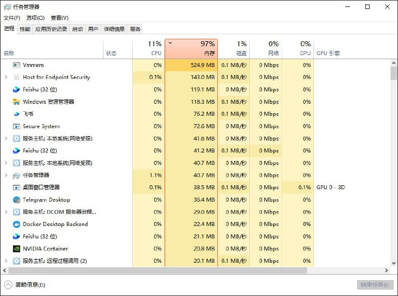 这内存使用率我不理解